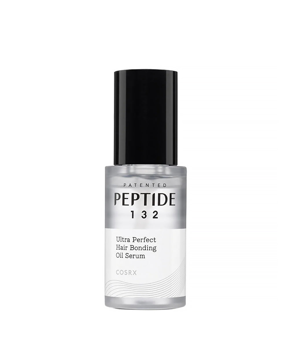 CosRX Peptide 132 Ultra Perfect Hair Bonding Oil Serum bottle on a white background