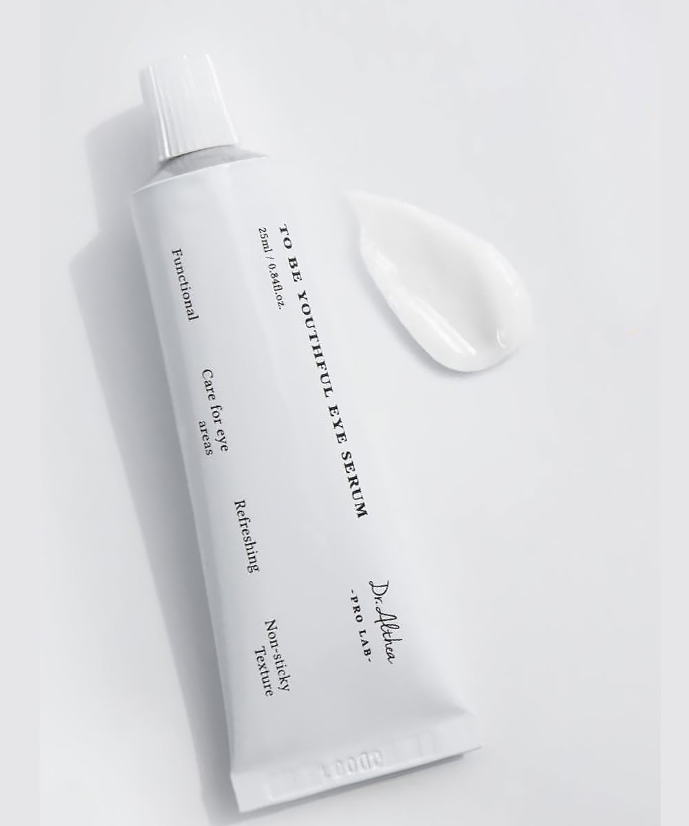 Dr. Althea eye serum tube on a light gray background