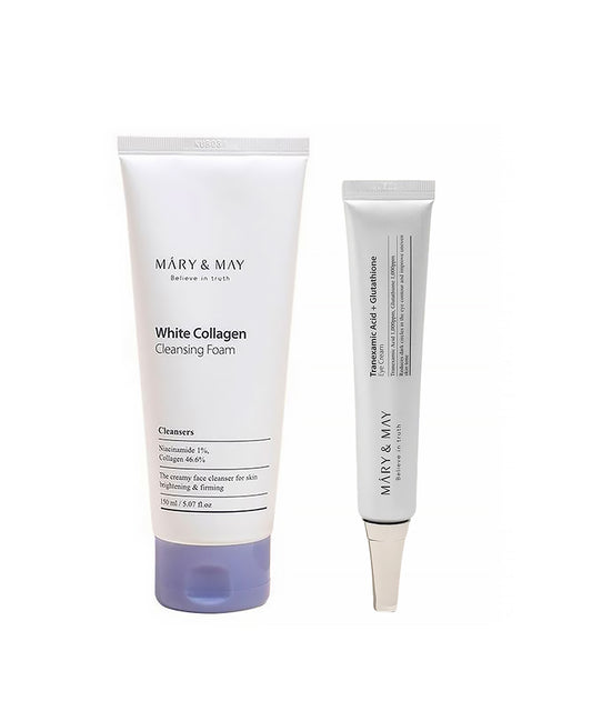 Two skincare products from Mary & May on a white background