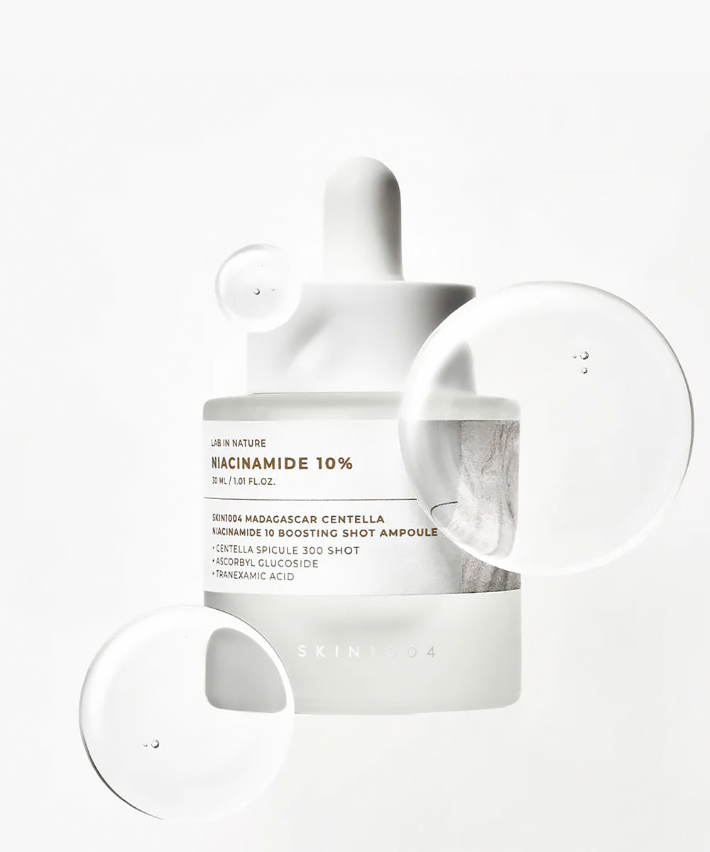 White skincare product with text on a white background