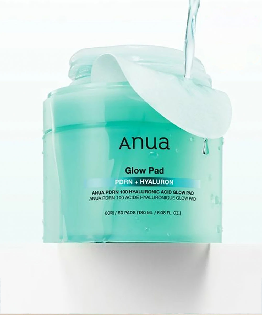 Anua Glow Pad packaging with a white background