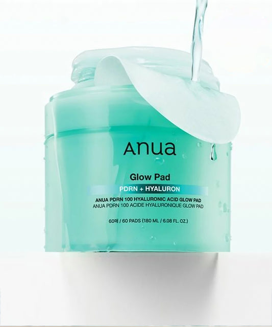 Anua Glow Pad packaging with a white background