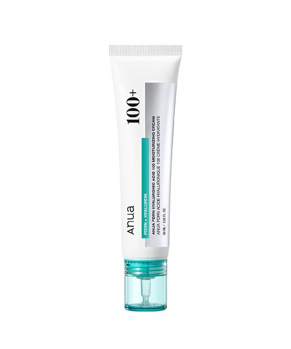 Tube of Anua 100+ moisturizing cream on a white background