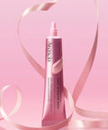 Professional promotional image of the Arencia PDRN Booster Shot moisturizer elegantly framed by a swirling pink silk ribbon, highlighting its renewing and boosting properties