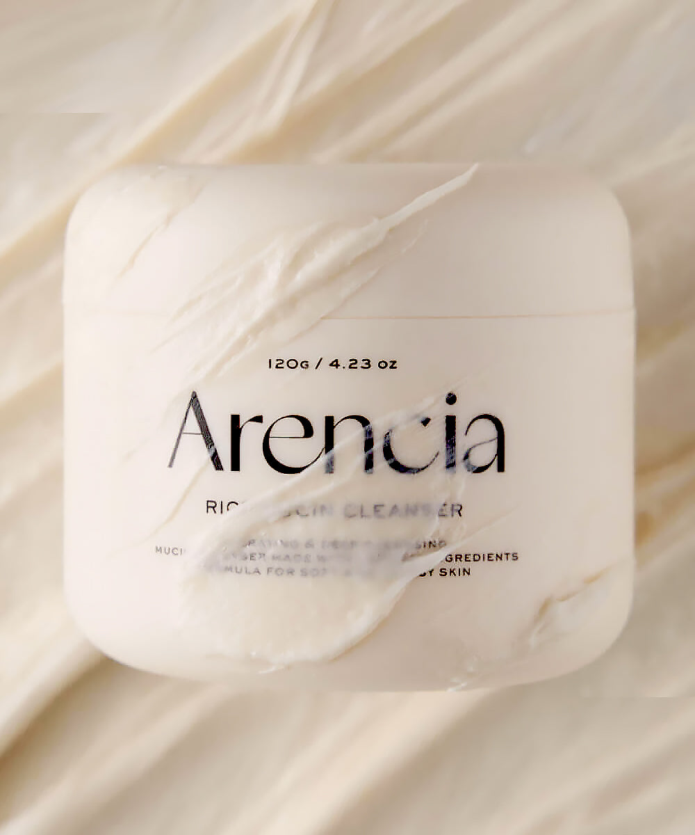 Arencia skincare product on a soft beige background