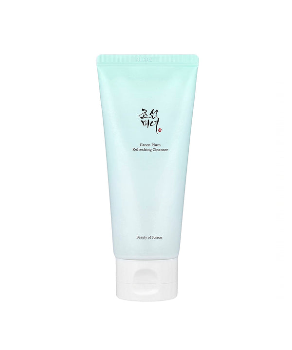 Tube of Green Plum Refining Cleanser on a white background