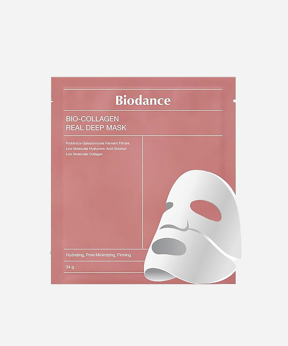 Biodance Bio-Collagen Real Deep Mask packaging on a light gray background