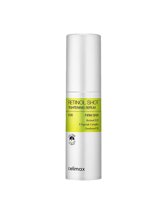 Celimax Retinol Shot serum bottle on a white background