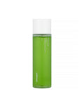 Green bottle with white cap on a white background