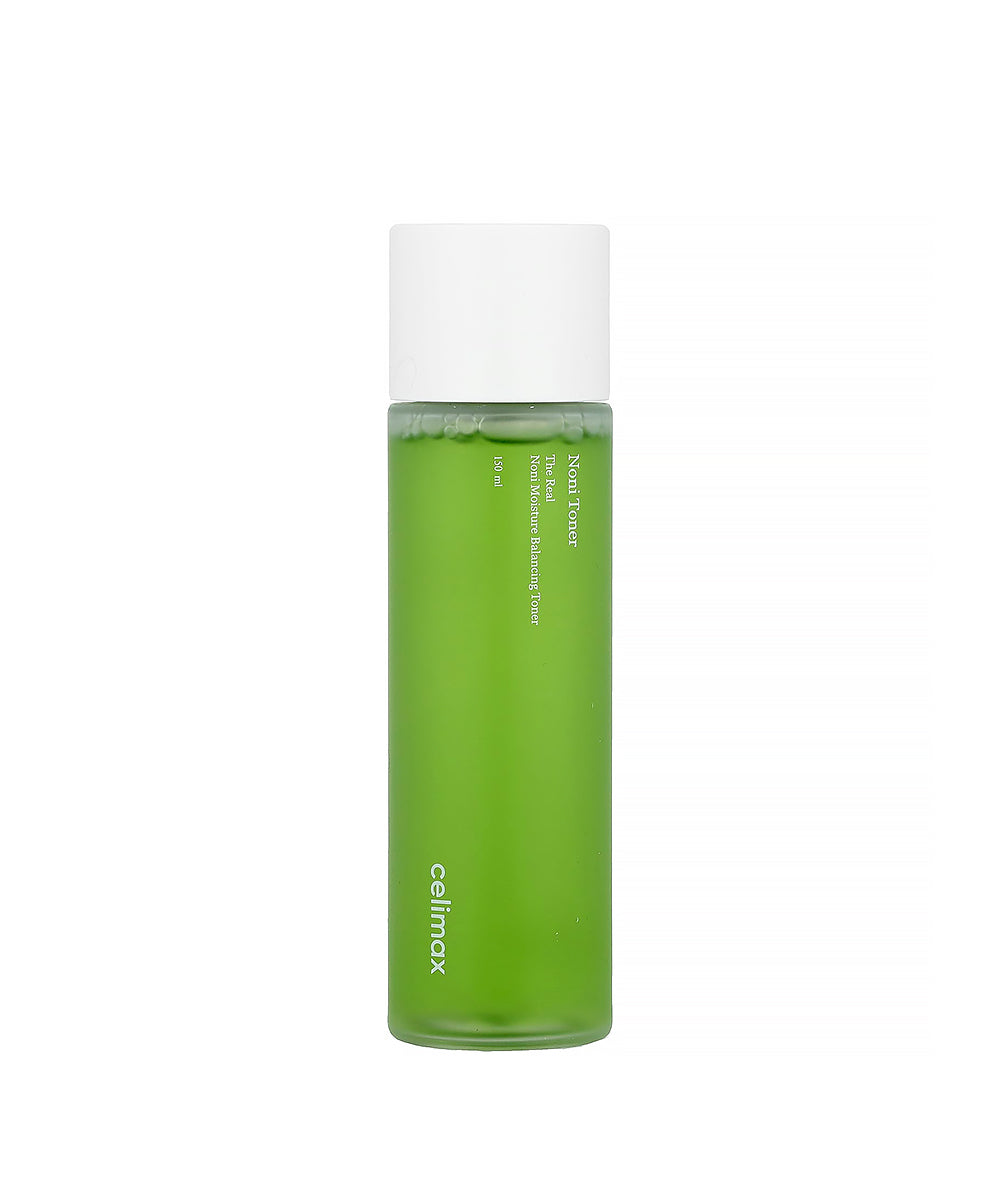 Green bottle with white cap on a white background