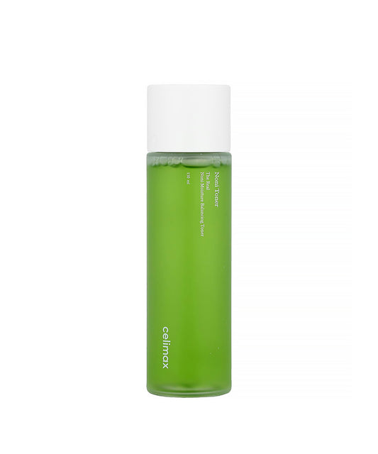 Green bottle with white cap on a white background