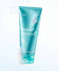 Blue tube of Medicube cleanser on a white background