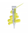 Cosmetic tube with applicator on a white background