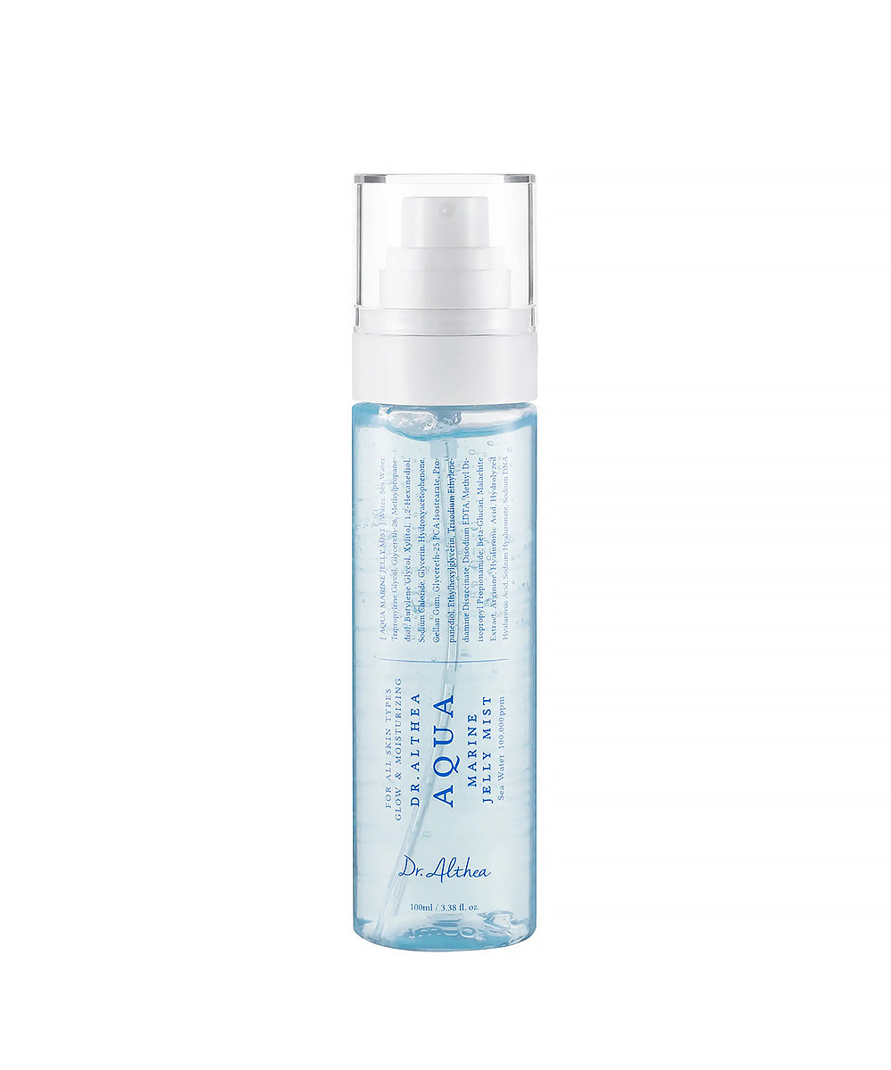 Dr. Althea Aqua Blue Mist bottle on a white background