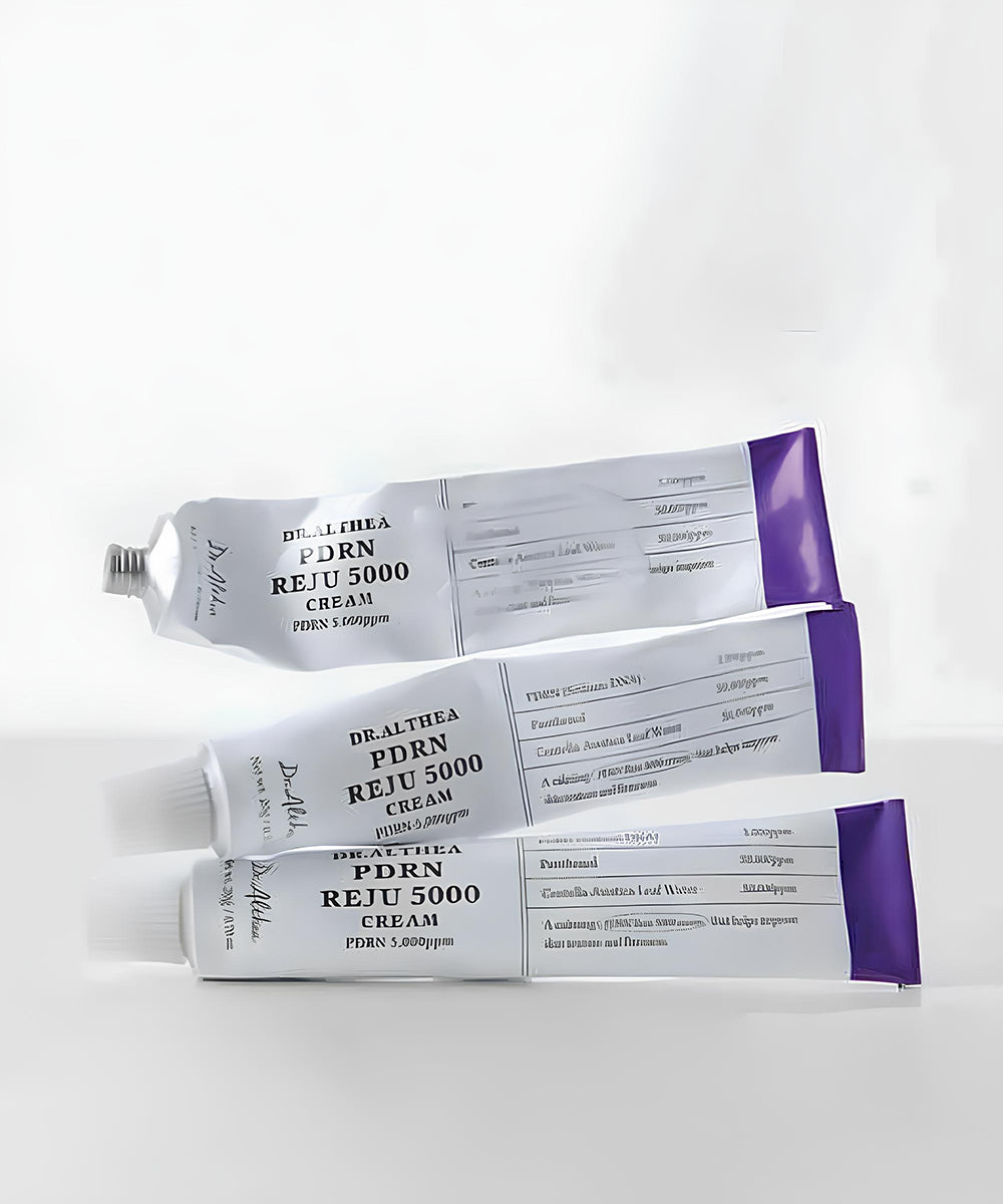 Three tubes of Dr. Althea Reju 5000 Cream on a white background