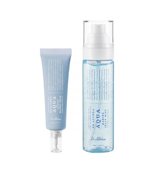 Two skincare products, a tube and a bottle, from Dr. Althea on a white background.