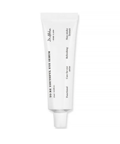 White tube of Dr. Althea Skincare eye serum on a white background