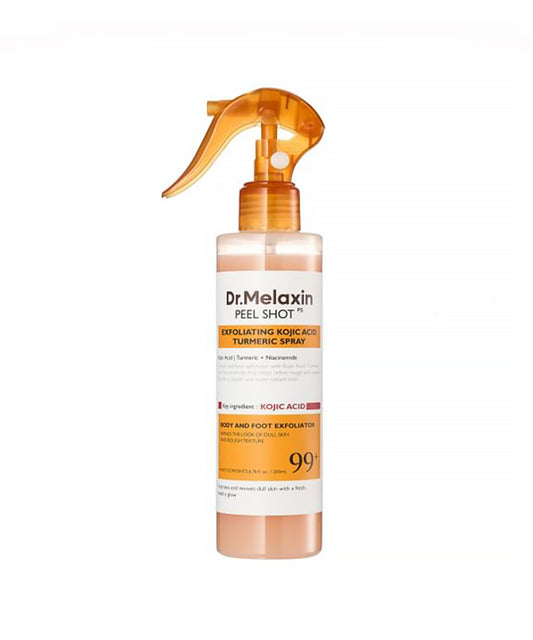 Dr. Melaxin peel shot spray bottle on a white background