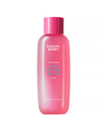 Pink bottle of Eqqual Berry toner on a white background