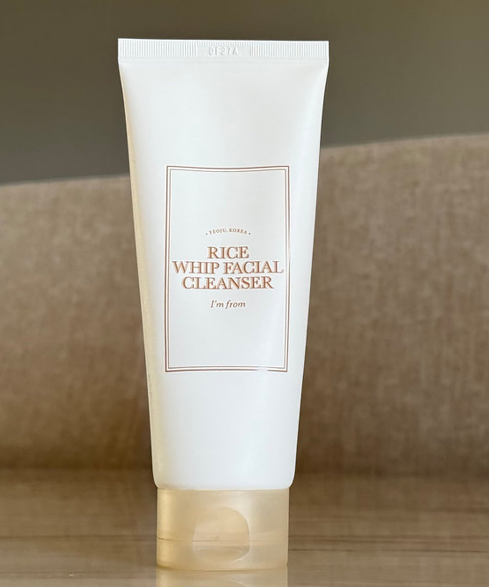 Tube of Rice Whip Facial Cleanser on a neutral background