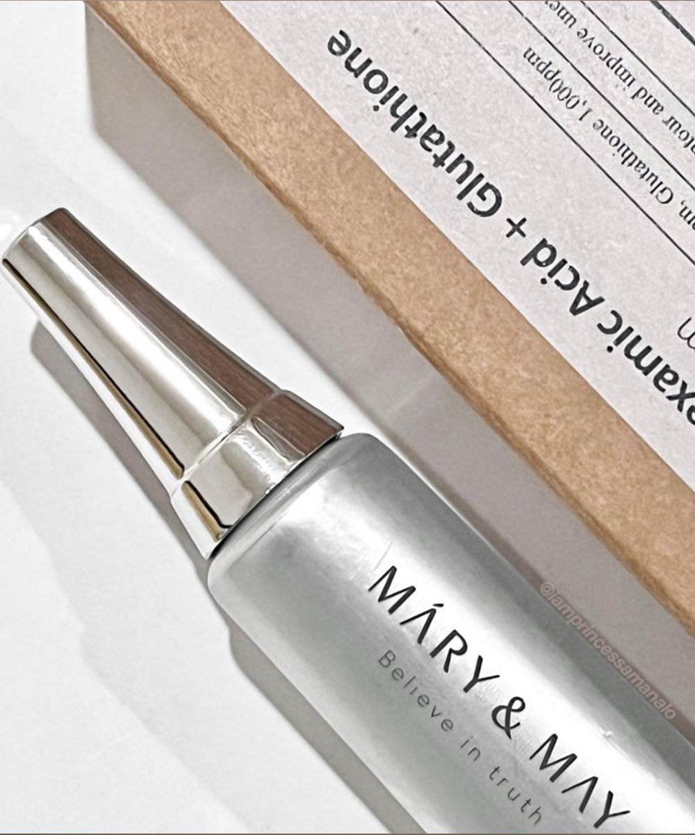 mary & may tranexamic acid glutathione eye cream Mary&May Acid+ Glutathion brightening Tranexamic Acid inhibit melanin synthesis to energize fatigue eyes for an illuminated look MARY&MAY Tranexamic Acid + Glutathione
