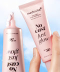 Medicube Collagen Glow Sunscreen texture — lightweight non-sticky sunscreen that blends into all skin tones