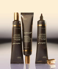 Three skincare products from Medicube on a gradient background