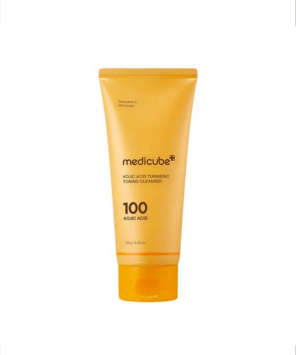 Medicube toning cleanser tube on a white background
