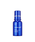 Blue skincare serum bottle with Medicube branding on a white background