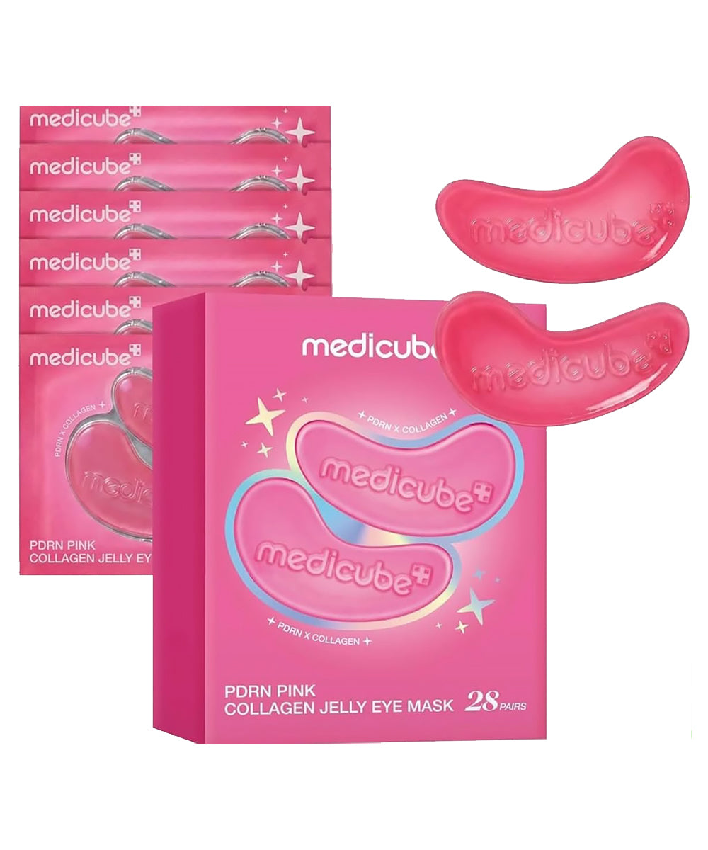 Medicube PDRN Pink Collagen Jelly Mask, pink 28-pair pack of collagen jelly mask sheets
