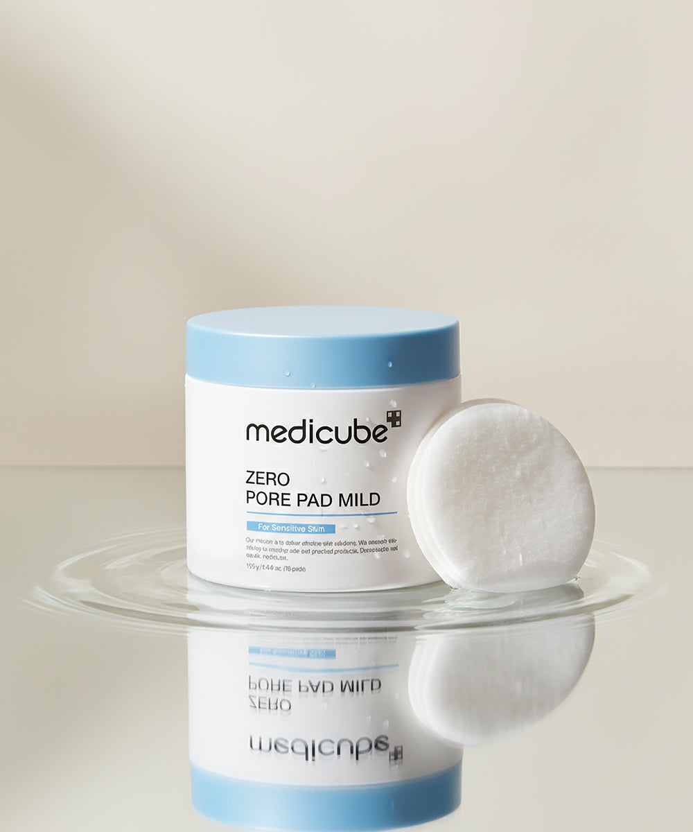 Medicube Zero Pore Pad Mild product with packaging on a neutral background