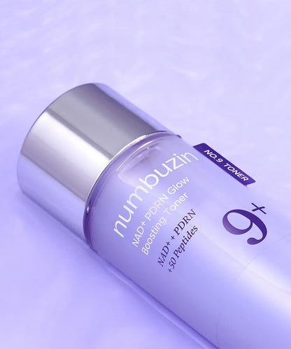 Numbuzin toner bottle on a purple background