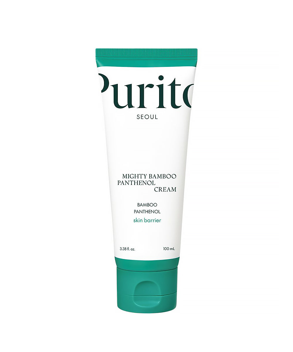 Purito Mighty Bamboo Panthenol Cream tube on a white background
