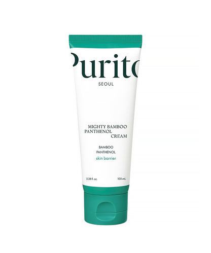 Purito Mighty Bamboo Panthenol Cream tube on a white background