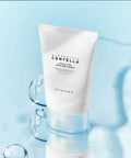 Skincare cream tube with 'Madagascan Centella' branding on a light blue background