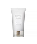 White tube of SKIN1004 Madagascar Centella Soothing Cream with a clear and gold pump dispenser, shown front-on against a white background