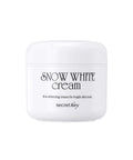 Snow White cream container with 'secretKey' branding on a white background