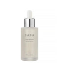 Front view of TIRTIR SOS Serum in a 50ml frosted glass bottle with a silver and white dropper cap, isolated on a white background