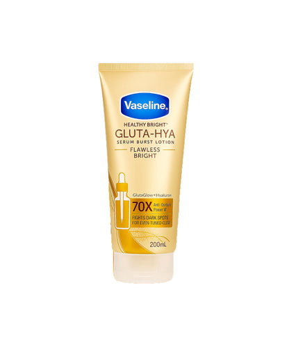 Vaseline Healthy Bright Gluta-Hya serum burst lotion on a white background