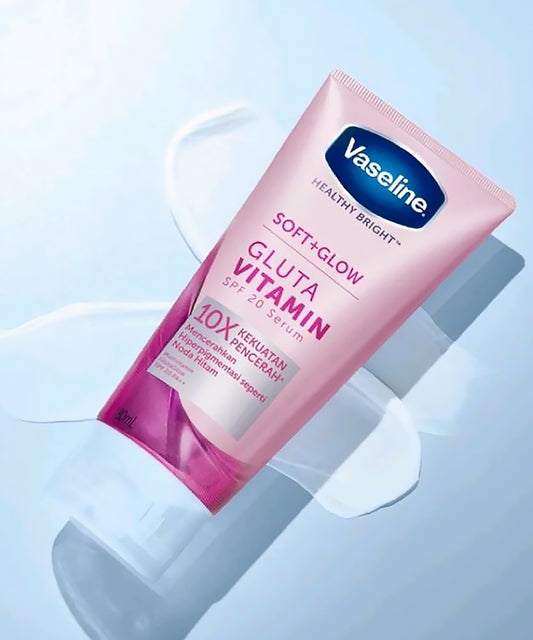 Vaseline skincare product on a light blue background