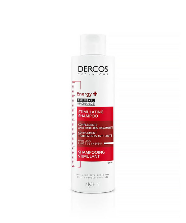 Dercos Energy+ Stimulating Shampoo bottle on a white background